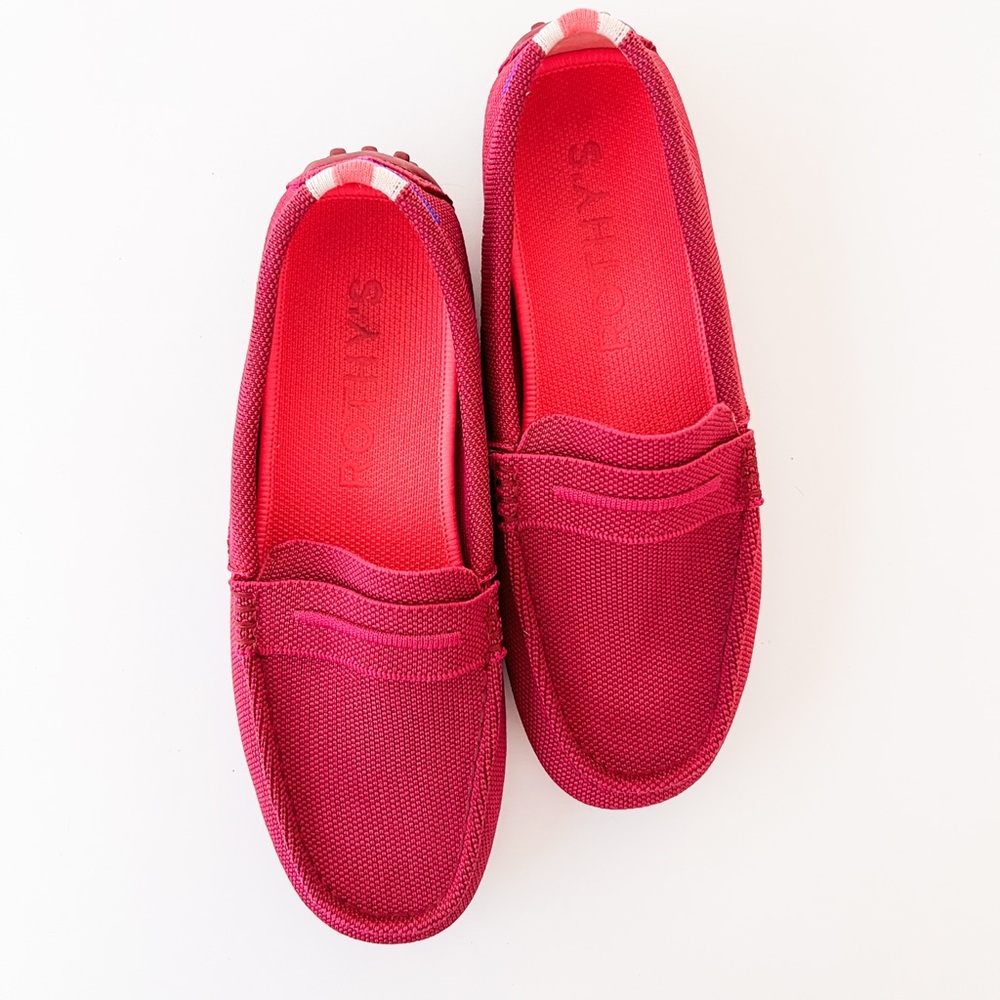 Rothy's The Driver Loafers in Raspberry